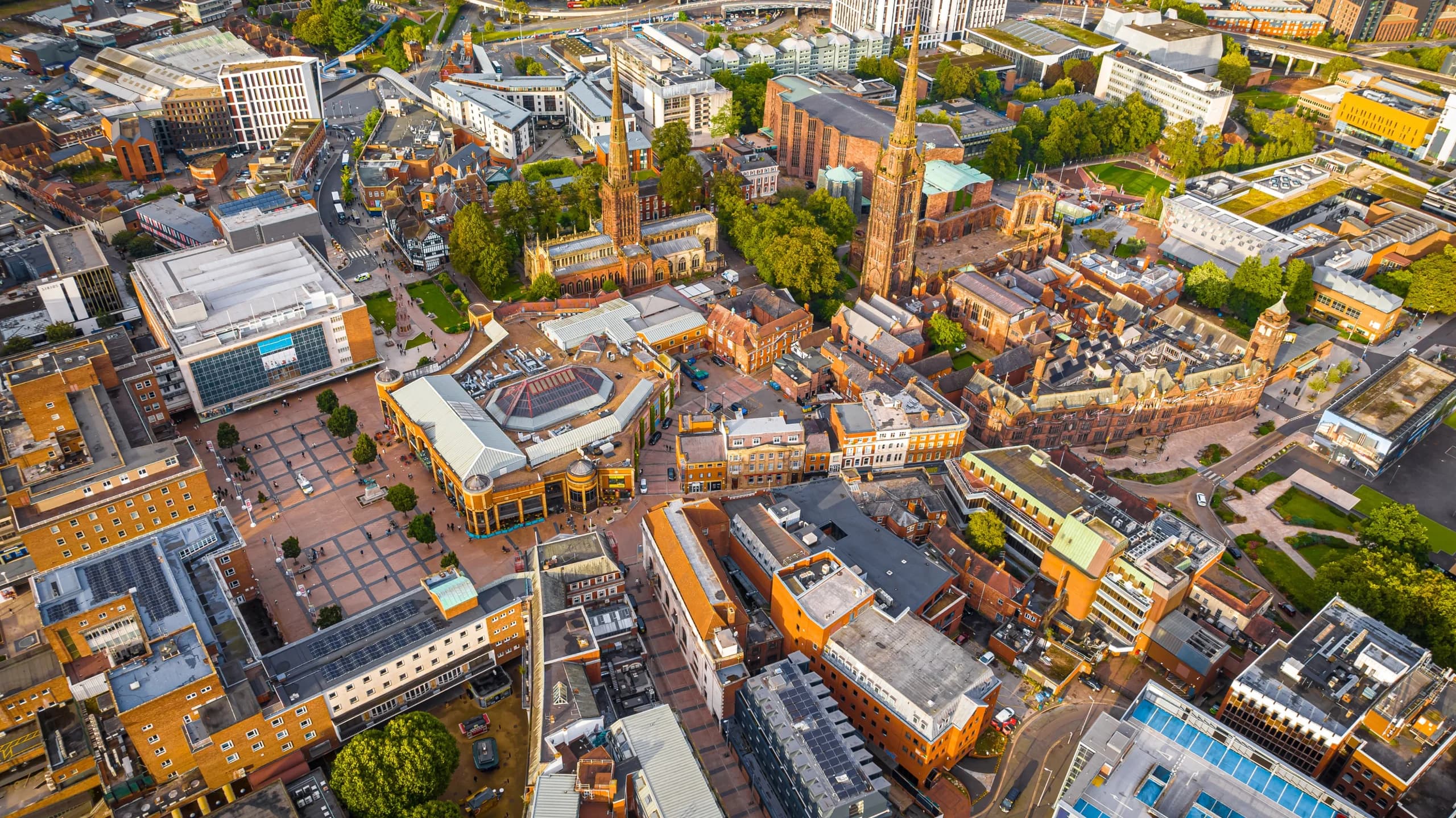 Aerial view of Coventry