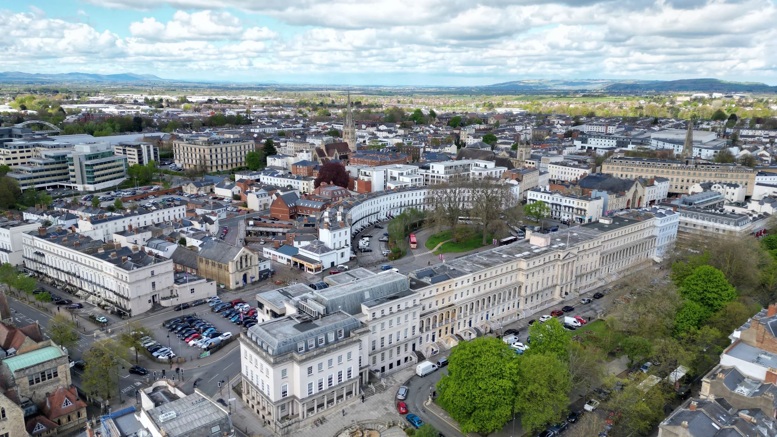 Ariel view of Cheltenham Borough Council offices